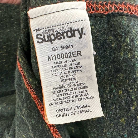 Superdry Mens The Orange Label Tee Co. Embroidered Logo T-Shirt Large Green - Picture 6 of 8